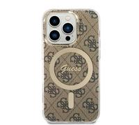 CG Mobile Guess HC Magfit 4G Coque pour iPhone 15 Pro Max (Marron)