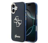CG MOBILE Guess IML 4G Script Metal Logo Coque pour iPhone 17 Bleu