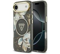 CG MOBILE Guess IML Coque de protection pour iPhone Air à paillettes Motif triangle Compatible avec MagSafe Noir