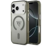 CG MOBILE Guess IML Gradient Triangle Logo Compatible avec MagSafe Coque pour iPhone 17 Pro Max (kaki)