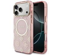 CG MOBILE Guess IML Peony Dot Compatible avec Coque MagSafe pour iPhone 17 Pro Max (Rose)