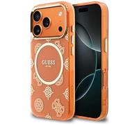 CG MOBILE Guess IML Peony Dot Compatible avec Coque MagSafe pour iPhone 17 Pro (Orange)