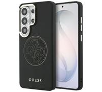CG MOBILE Guess Logo perforé compatible avec MagSafe Coque pour Samsung Galaxy S26 Ultra (noir)