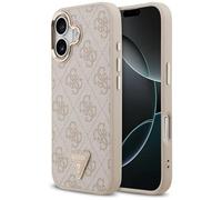 Guess Coque GUHMP17SP4GTDGMP – MagSafe Logo 4G Triangle – pour iPhone 17 6,3" Rose Doré