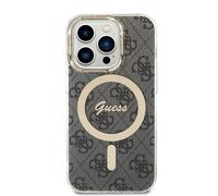 CG Mobile Guess Magsafe IML 4G Coque Rigide pour iPhone 15 Pro Noir