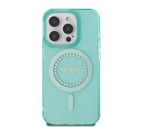 CG Mobile Coque Guess iPhone 16 Pro Max MagSafe IML rigide avec strass Vert