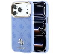 CG MOBILE Guess Pivoine 4G Petit logo compatible avec MagSafe Coque pour iPhone 18 Pro Max / 17 Pro Max (bleu clair)