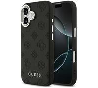 CG MOBILE Guess Pivoine Inscription Hot Stamp Compatible avec MagSafe Coque pour iPhone 17 (Noir)