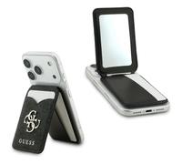 CG Mobile Guess PU 4G Porte-Cartes magnétique - Fonction Support/Miroir Inclus, Noir, 11,9 cm