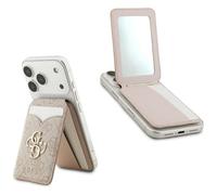 CG MOBILE Guess PU 4G Porte-cartes magnétique - Fonction support/miroir inclus, rose bonbon, 11,9 cm, Élégant