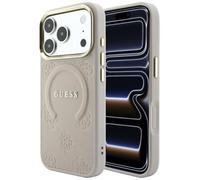 CG MOBILE Guess Saffiano Pivoines & Anneau Compatible avec MagSafe Coque pour iPhone 18 Pro Max / 17 Pro Max (Rose)