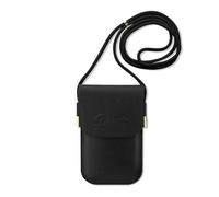 CG Mobile Guess Saffiano Sac portefeuille pour téléphone portable avec logo en relief, bandoulière rembourrée réglable, léger et facile à transporter, noir