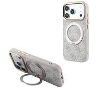 CG MOBILE Guess Support anneau 360 4G Classic Logo compatible avec coque MagSafe pour iPhone 18 Pro Max / 17 Pro Max (rose)