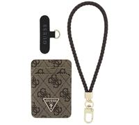 CG MOBILE Guess Wallet + Dragonne Set Triangle Compatible avec MagSafe (Marron)