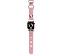 CG Mobile Hello Kitty HKAWMSCHBLP Bracelet de montre en silicone pour Apple Watch 38/40/41 mm Rose