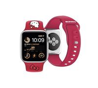 CG Mobile Hello Kitty HKAWMSCHBLR Bracelet de montre en silicone pour Apple Watch 38/40/41 mm Rouge