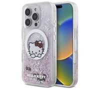 CG MOBILE Hello Kitty HKHMP16LLSWKH Coque de protection pour iPhone 16 Pro 6,3" avec paillettes liquides et nœuds blancs