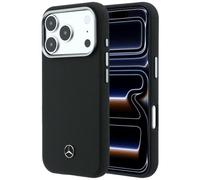 CG Mobile Housse iPhone 17 Pro Max Hardcase Simili Cuir Noir Grille Logo MagSafe