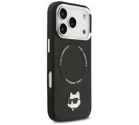 CG Mobile Karl Lagerfeld Choupette Pin Compatible avec MagSafe Coque pour iPhone 17 Pro (Noir)