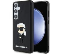 CG MOBILE Karl Lagerfeld Coque arrière pour Samsung Galaxy S24 en Caoutchouc 3D Noir emblématique (S921-Galaxy S24)