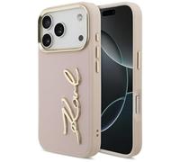 CG MOBILE Karl Lagerfeld Coque avec logo Karl Script pour iPhone 17 Pro (rose)