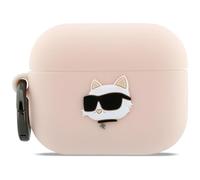 CG Mobile Karl Lagerfeld Coque en silicone pour AirPods Pro 3 Motif tête de chauette Rose
