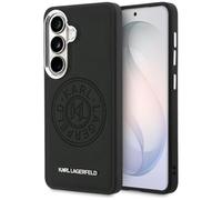 CG MOBILE Karl Lagerfeld Coque perforée KL compatible avec MagSafe pour Samsung Galaxy S26 (noir)