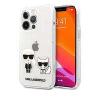 CG MOBILE Karl Lagerfeld Coque Rigide Flexible Compatible avec iPhone 13 Pro Max, Durable, résistante aux Chocs, Protection Anti-Chocs, Anti-Rayures, Transparente