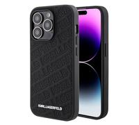 Étui Karl Lagerfeld pour iPhone 15 Pro Max 6.7 noir étui rigide Quilted K Pattern