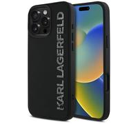 CG Mobile Karl Lagerfeld HC Coque de Protection en Caoutchouc 3D pour iPhone 16 Pro, Noir