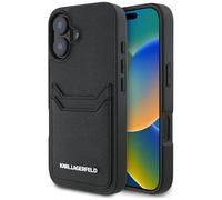CG Mobile Karl Lagerfeld HC Grained PU Étui de Protection pour iPhone 16 (Noir)