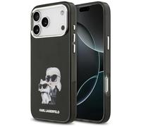 CG MOBILE Karl Lagerfeld IML Aquarelle Karl & Choupette & Logo Compatible avec Coque MagSafe pour iPhone 17 Pro Max (Noir)