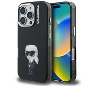 CG MOBILE Karl Lagerfeld IML Aquarelle Karl & Logo Compatible avec Coque MagSafe pour iPhone 16 Pro (Noir)