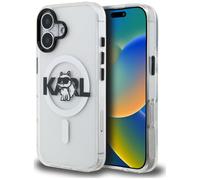 CG Mobile Karl Lagerfeld IML Choupette Logo Esquisse Compatible avec MagSafe Coque pour iPhone 17 (Transparent)