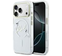 Coque Karl Lagerfeld IML Choupettes Karl Script Logo MagSafe pour iPhone 17 Pro Max, transparente