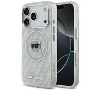CG Mobile Coque Karl Lagerfeld IML Karl Tête Logo MagSafe pour iPhone 17 Pro Max Gris