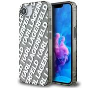 CG Mobile Karl Lagerfeld IML Repeat Logo Coque pour iPhone 16e (Argent)