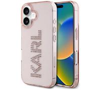 CG Mobile Karl Lagerfeld IML Rhinestones Logo Coque pour iPhone 16 (Rose)