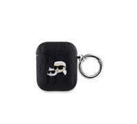 CG Mobile Karl Lagerfeld KLA2PGKCPK Étui pour AirPods 1/2 Noir Monogramme Karl & Choupette Head