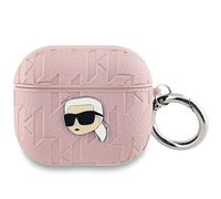 Étui pour AirPods 3 Monogramme avec Motif Karl Head Embossé Karl Lagerfeld Rose G