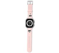 CG MOBILE Karl Lagerfeld KLAWLSLKCNP Bracelet de montre 3D en caoutchouc pour Apple Watch 42/44/45/49 mm Rose, Silicone