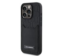 Étui Karl Lagerfeld pour iPhone 16 Pro Max 6.9 noir étui rigide Cardslots Monogram