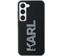 Karl Lagerfeld Etui logo 3D en caoutchouc pailleté, noir - Galaxy S23 Ultra