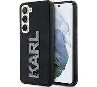 Karl Lagerfeld 3D Rubber Glitter Logo Case, Noir - Galaxy S23
