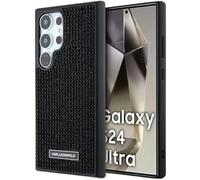 CG MOBILE Karl Lagerfeld KLHCS24LHDSPRK Coque Rigide pour S24 Ultra S928 Noir Rhinestone Metal Logo