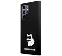 CG MOBILE Karl Lagerfeld KLHCS24LSNCHBCK Coque Rigide en Silicone pour S24 Ultra S928 Noir