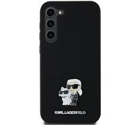 CG MOBILE Karl Lagerfeld KLHCSA35SMHKCNPK Étui Rigide en Silicone Noir pour A35 A356, épingle métallique Karl & Choupette