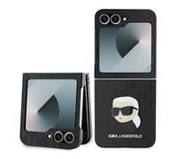 CG Mobile Karl Lagerfeld KLHCZF6PGKSKIHK Coque pour Z Flip6 F741 Noir Saffiano Monogram