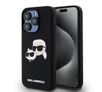 Étui Karl Lagerfeld pour iPhone 15 Pro 6.1 noir étui rigide Silicone Karl & Choupette MagSafe