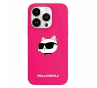 CG Mobile Karl Lagerfeld KLHMP15MSCHPPLF Coque pour iPhone 15 Plus/14 Plus 6,7" Rose Rigide Silicone Tête de Choupette